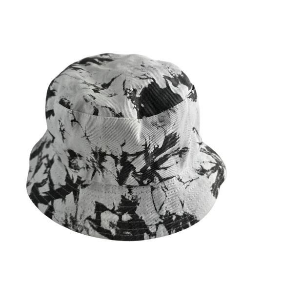 Reversible Tie Dye White/Black Bucket Hat - Picture 1 of 2